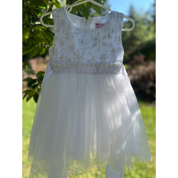 Merry Day Flower Girl Dress Toddler Formal Baptism Ball Gown | Size 1-2T - Picture 1 of 8
